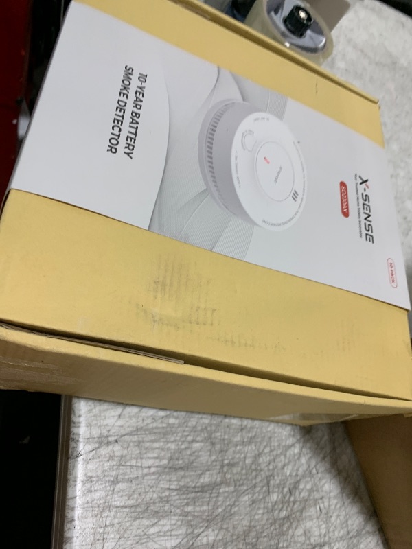 Photo 1 of X-Sense  Alarm, 10-Year Battery Fire Alarm Smoke Detector with LED Indicator & Silence Button, SD2J0AX, Pack of 10
