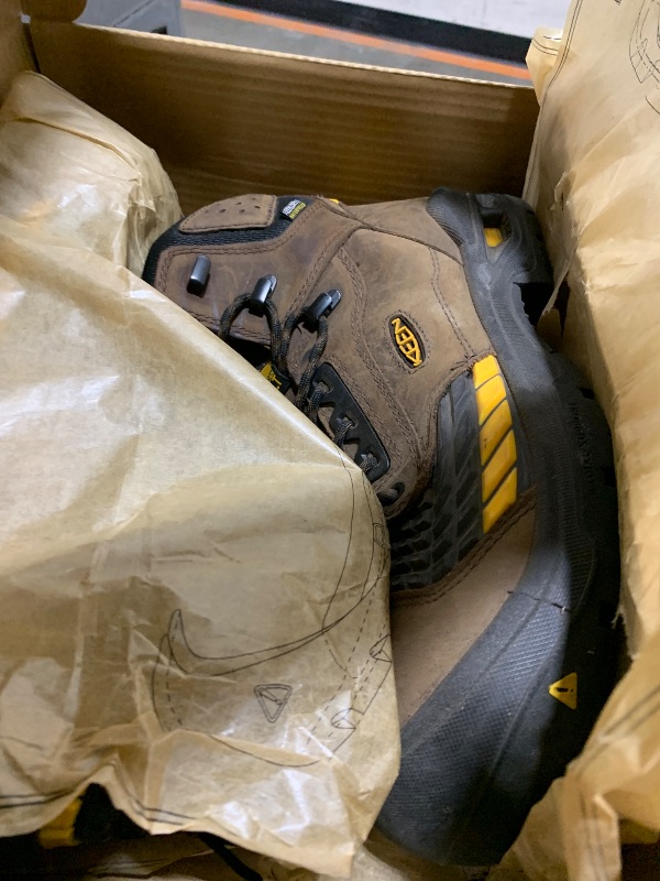 Photo 1 of KEEN Utility Men's Troy 6" KBF Composite Toe Waterproof Work Boots, Dark Earth/Black, 12