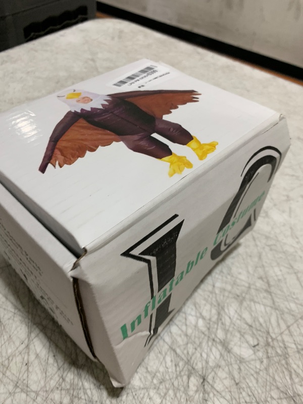 Photo 1 of Inflatable Bald Eagle Costume for Adult Blow up Eagle Mascot Costume Outfit Funny Independence Day Parade Patriotic Costume Suit