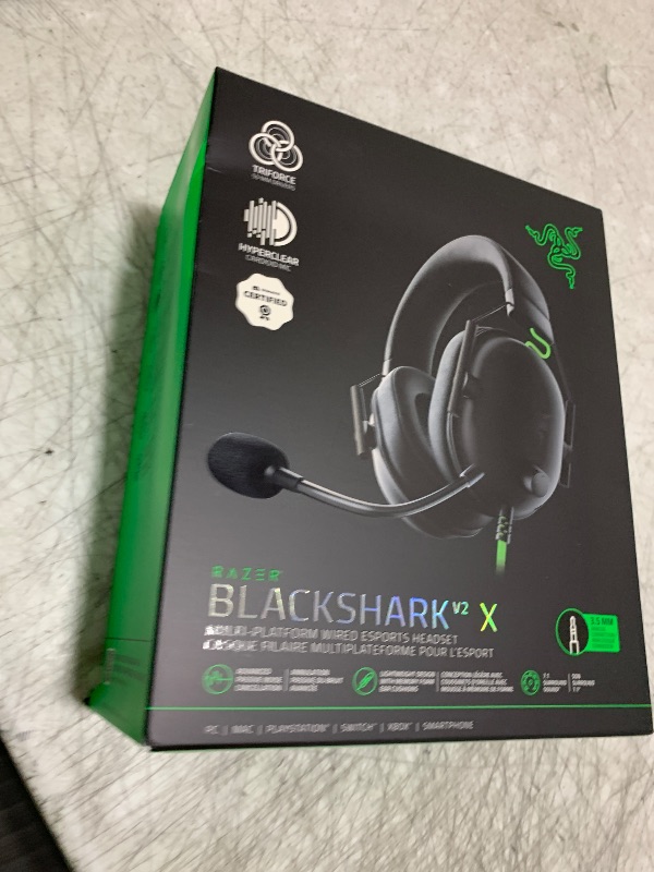 Photo 1 of Razer BlackShark V2 X Gaming Headset: 7.1 Surround Sound - 50mm Drivers - Memory Foam Cushion - For PC, PS4, PS5, Switch - 3.5mm Audio Jack - Black