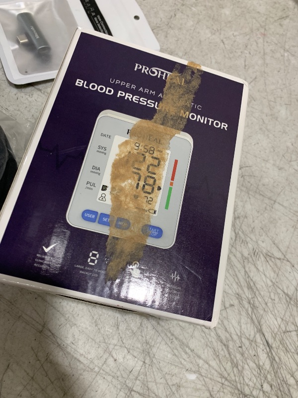 Photo 1 of Blood Pressure Monitor for Home Use with Large Upper Arm Cuff - Automatic Talking Pulse and BP Machine with 240 Memory Recalls for 3 Users - Carrying Bag and Batteries Included, Backlit Digital LCD