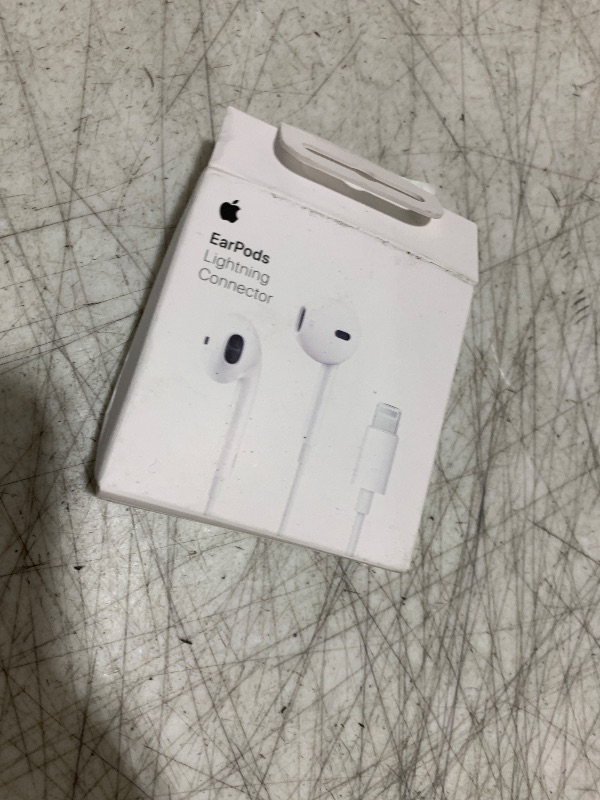 Photo 1 of Apple EarPods Headphones with Lightning Connector, Wired Ear Buds for iPhone with Built-in Remote to Control Music, Phone Calls, and Volume