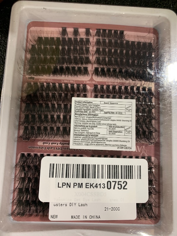 Photo 1 of Yawamica Cat Eye Lash Clusters Fluffier Cluster Eyelash Extensions Wispy Individual Lashes Premade Eyelash Clusters Left Right Cluster Lashes 60D 80D 100D Volume 300pcs Eye Lashes Clusters DIY Lash
