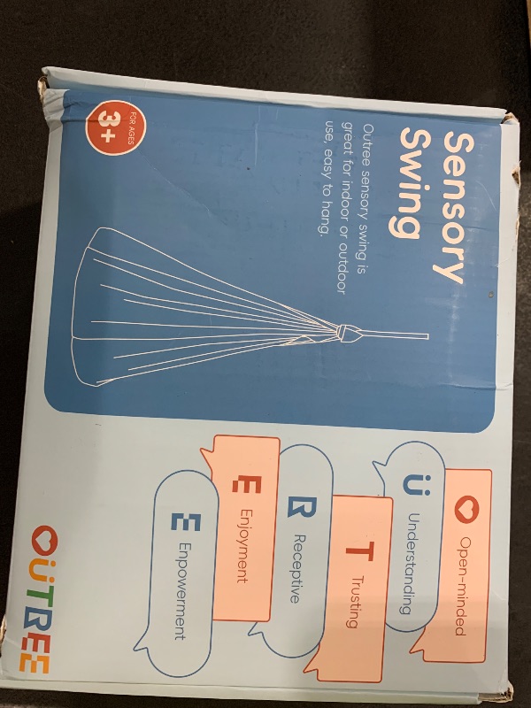 Photo 1 of OUTREE Sensory Swing for Kids with 360° Swivel Hanger, Indoor Therapy Swing Great for Autism, ADHD, Sensory Processing Disorder, and Autistic Children
