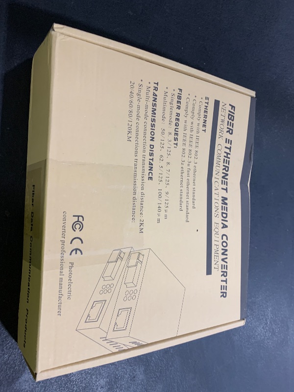 Photo 1 of A Pair of 1.25G/s Bidi Gigabit Multi-Mode Fiber Ethernet Media Converter with 2PCS Bidi SFP LC Dual Transceiver Module Included, 10/100/1000Base-Tx to 1000Base-SX SMF RJ45 to SFP Slot up to 550M