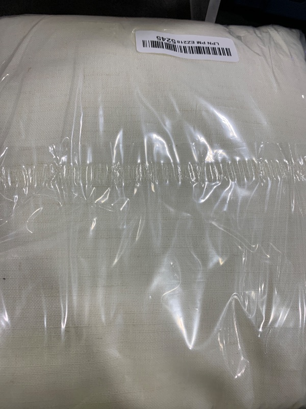 Photo 1 of jinchan Linen Blend Curtains 63 inch Length 2 Panels for Bedroom Living Room, Semi Sheer 50 inch Wide Farmhouse Cottage Core Style Drapes with Rod Pocket Back Tab(50W x 63L, Ivory)