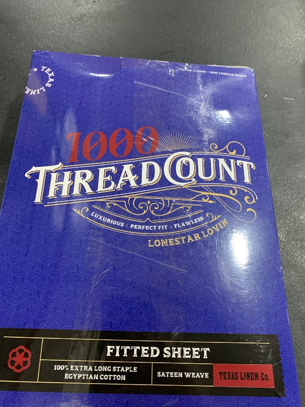 Photo 1 of TEXAS LINEN CO. 100% Egyptian Cotton Fitted Sheet Twin XL Size - 1000-Thread-Count Twin XL Fitted Sheet Only, Soft, Cooling, 16" Deep Pocket Luxury Sateen Weave Bottom, Hotel Quality - Silver Grey