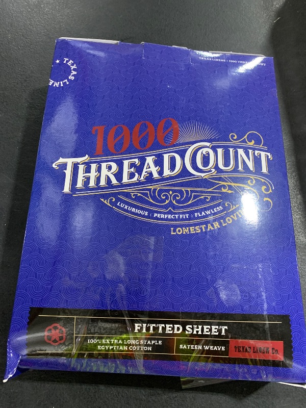 Photo 1 of TEXAS LINEN CO. 100% Egyptian Cotton Fitted Sheet Twin XL Size - 1000-Thread-Count Twin XL Fitted Sheet Only, Soft, Cooling, 16" Deep Pocket Luxury Sateen Weave Bottom, Hotel Quality - Silver Grey