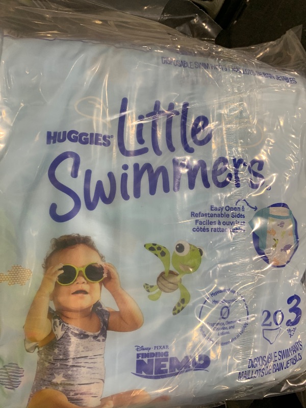 Photo 1 of Huggies Little Swimmers Disposable Swim Diapers, Size 3 (16-26 lbs), 20 Ct