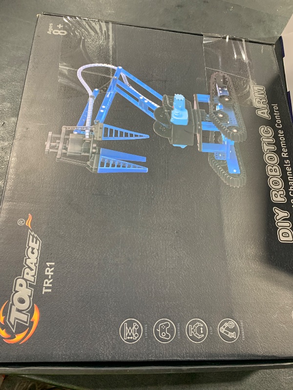 Photo 1 of Top Race 15 Channels 2.4G Remote Control Robot Arm | DIY 151 pcs Electronic RC Toys Educational | Alloy Metal Mechanical Robotic Arm Building Kit | Take Apart STEM Hobby Gift Toy for Kids 8+ & Adults