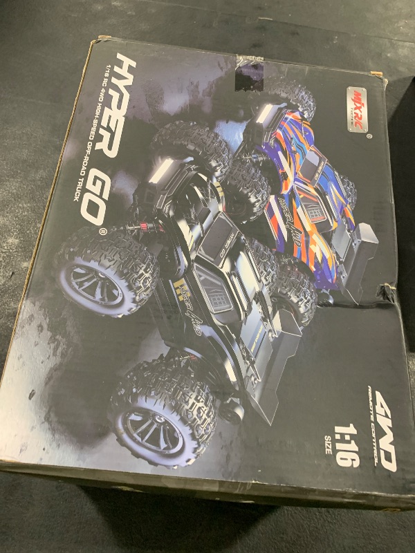Photo 1 of HYPER GO H16DR 1:16 Scale Ready to Run Fast Remote Control Car, High Speed Jump RC Monster Truck, Off Road RC Cars, 4WD All Terrain RTR RC Truck with 2 LiPo Batteries for Boys and Adults