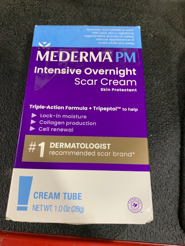 Photo 1 of Mederma PM Intensive Overnight Scar Cream, Works with Skin's Nighttime Regenerative Activity, Clinically Shown to Make Scars Smaller and Less Visible, 1.0 Oz (28g)