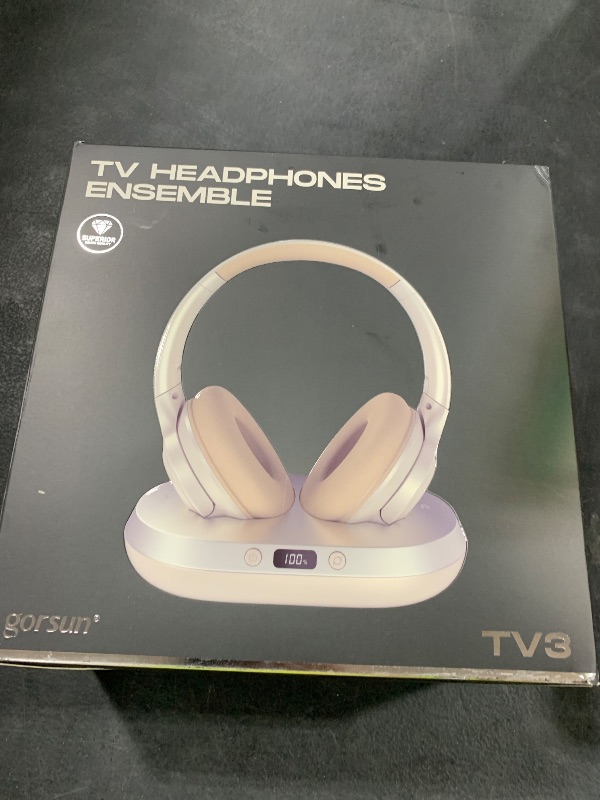 Photo 1 of Wireless Headphones for TV, 2.4GHz TV Headphones Wireless for Seniors with Transmitter Charging Base, Support Optical,AUX,RCA and USB, High Volume No Audio Delay, Plug and Play, 65hr Playtime