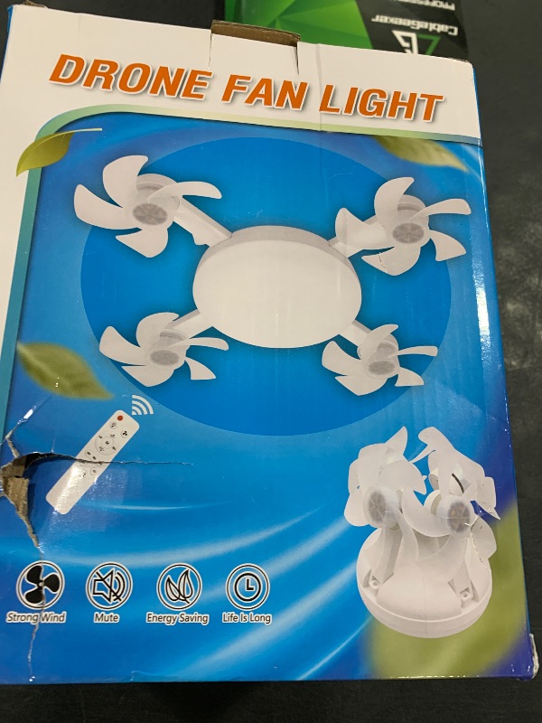 Photo 1 of OOPTREVOL Socket Ceiling Fans with Lights and Remote 19.7" Low Profile Ceiling Fan with Light 4-Blade ABS Ceiling Fan with Light 3-Color Dimmable LED Ultra-Quiet Waterproof with Foldable Adapter