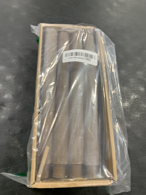Photo 1 of Creative Co-Op Unscented Pleated Taper Candles, Powder Finish, Leather