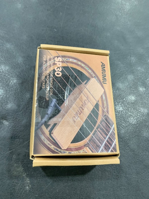Photo 1 of AMUMU SP30 Woody Magnetic Soundhole Pickup with Rare Earth Neodymium Magnet for Steel String Acoustic Guitars – Single Coil, Passive, Battery-Free, Clear & Balanced Acoustic Tone