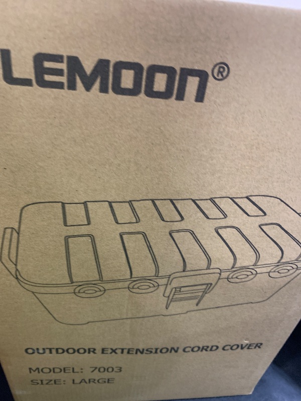 Photo 1 of Flemoon Large Outdoor Electrical Box (12.5 x 8.5 x 5 inch), IP54 Waterproof Extension Cord Cover Weatherproof, Protect Outlet, Plug, Socket, Timer, Power Strip, Holiday Light Decoration, Black