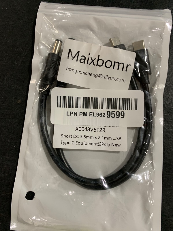 Photo 1 of Short DC 5.5mm x 2.1mm to USB C Power Cord 6inch, DC 5521 Male to USB Type C Male Plug 5V 5A Power Charging Cord Extension Cable, for LED Desk Lamp, Small Fan Etc Other USB Type C Equipment(2Pcs)