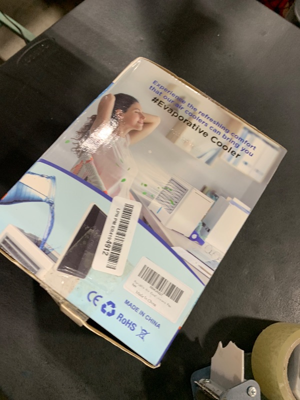 Photo 1 of Portable Air Conditioners Fan, Evaporative Air Cooler, USB Personal Mini Air Conditioner with 3 Wind Speeds & 3 Timers Touch Screen Desktop Cooling Fan for for Home Room Camping Car Office