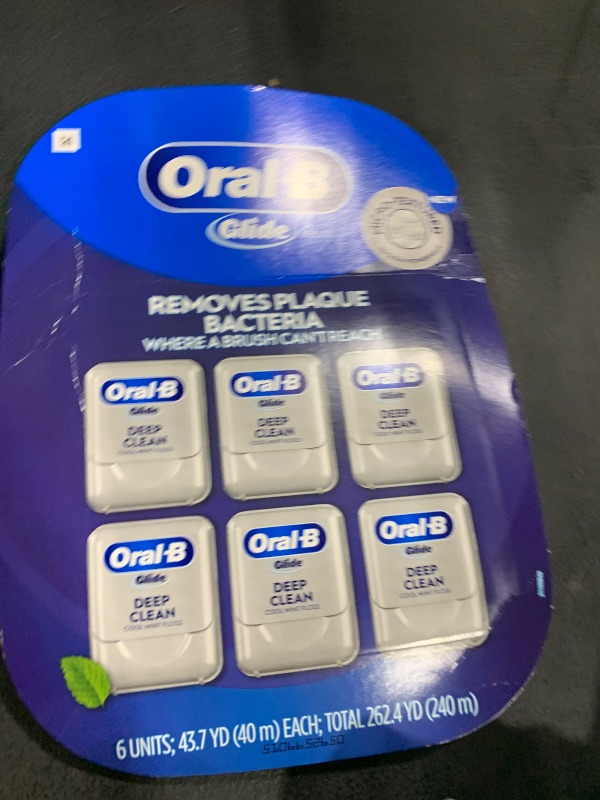 Photo 1 of Oral-B Glide Cool Mint Deep Clean Floss, 6 Count, Glide Dental Floss