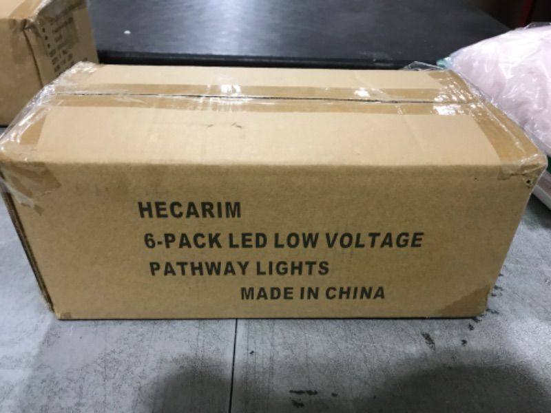 Photo 1 of HECARIM 6 Pack Low Voltage Pathway Lights - Waterproof Outdoor Landscape Lighting, Super Bright LED Garden Lights for Walkway, Energy-Saving 5V Weatherproof Stake Lights (Dusk to Dawn Auto On/Off)