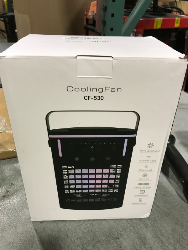 Photo 1 of Portable Air Conditioners, Mini Air Conditioner Portable with Remote, 3 Speeds & 3 Mist, 2-8H Timer & 7 Light Evaporative Air Cooler, Personal Cooling Air Conditioner Fan for Bedroom Office Desk