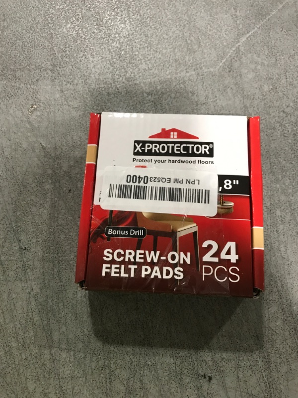 Photo 1 of Screw-On Felt Pads X-Protector – 24 Felt Chair Pads for Hardwood Floors 0.8" – Premium Chair Glides – Beige Floor Protectors for Furniture Legs – The Best Furniture Sliders for Hardwood Floors