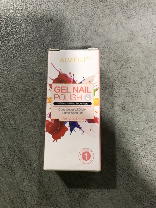 Photo 1 of AIMEILI Soak Off U V LED Translucent Sheer Pink Gel Nail Polish, Hema Free, Cruelty Free, Vegan Nail Art - Clear Pink Nude (065) 10ml