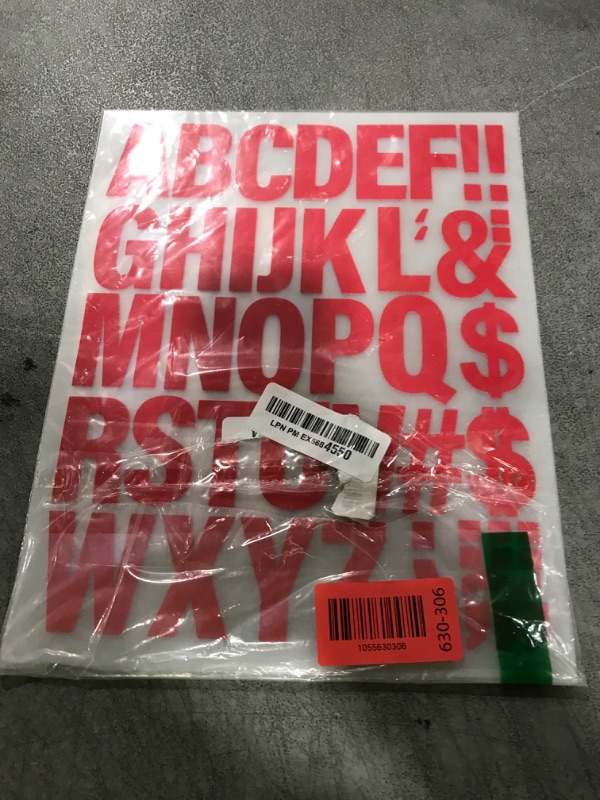 Photo 1 of 220 Pieces Iron on Letters for Clothing, 5 Sheets of Red Heat Transfer Vinyl for T Shirts, A-Z Patches PU DIY Crafts Alphabets Sticker for Fabric