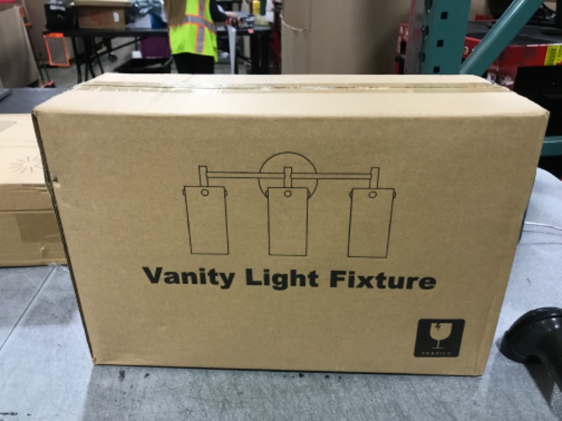 Photo 1 of Bathroom Light Fixtures 2023 Upgrade, 3-Light Matte Black Vanity Light, Black Bathroom Lights Over Mirror with Clear Glass Shade, Wall Sconces for Mirror Bedroom Living Room Hallway