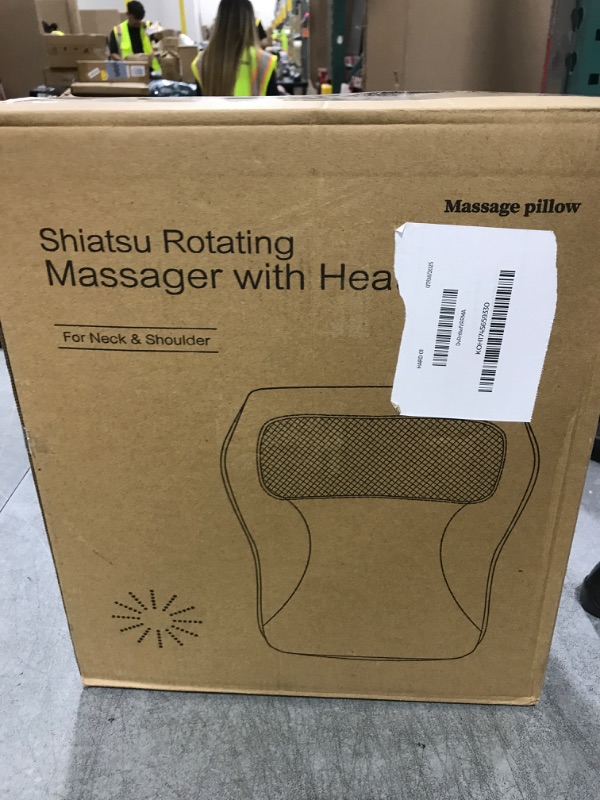Photo 1 of hlthsky Shiatsu Neck and Back Massager with Heat,Neck Massager for Pain Relief deep Tissue,3D Kneading Massage Pillow for Back,Shoulder,Leg,Gifts for Mom,Dad,Women (Black)