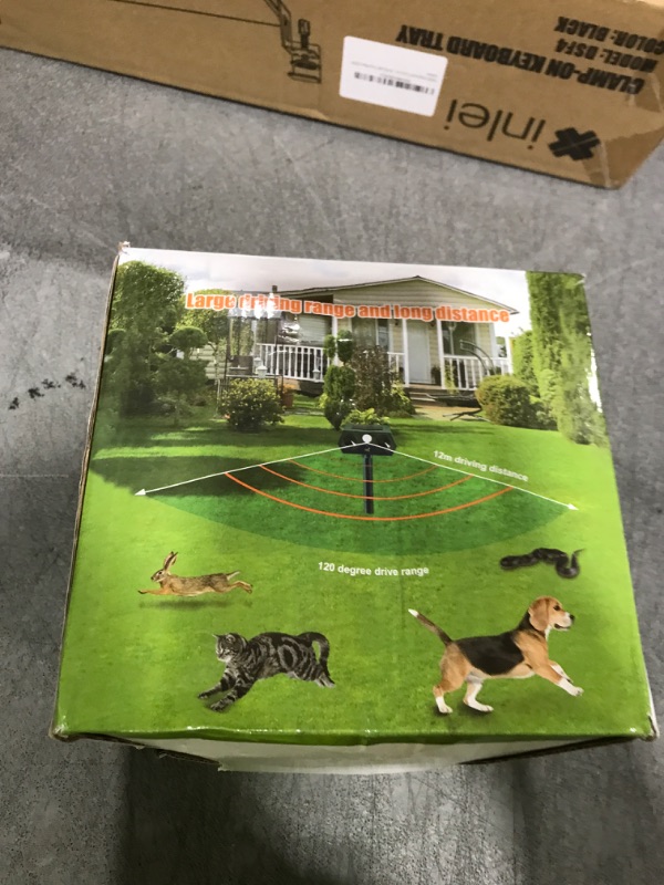 Photo 1 of 2Pack Deer Squirrel Cat Rabbit Repellent Outdoor Solar Ultrasonic Animal Repeller Waterproof Rabbit Deterrent with Flash Light Motion Sensor to Keep Dog Skunk Raccoon Rodent Coyote Out of Garden Farm