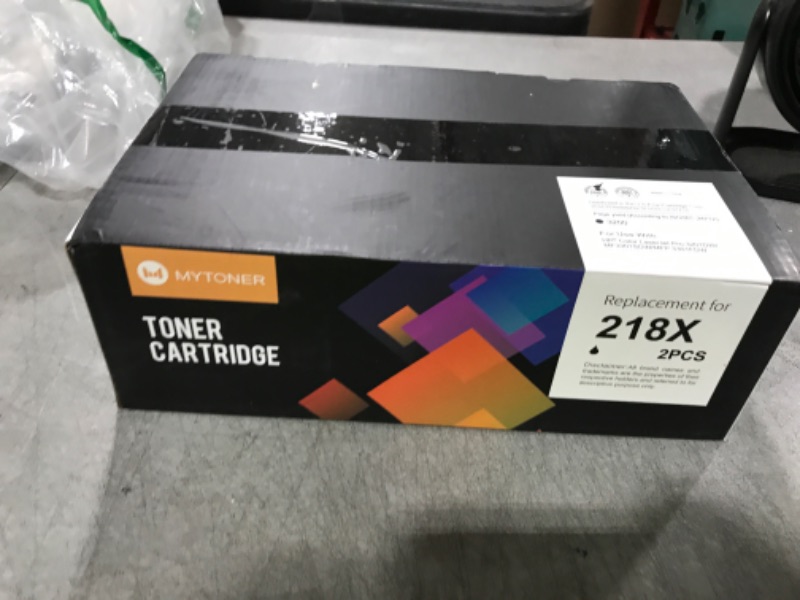 Photo 1 of MYTONER Compatible Toner Cartridges (NO CHIP) Replacement for HP 218X 218A W2180X W2180A Black Toner for Color MFP 3301fdw 3301cdw 3301sdw Pro 3201dw Printer High Yield Ink, 2Black