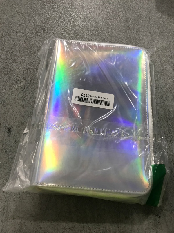 Photo 1 of 216 Slots Stamping Plate Holder Case Rainbow Laser Design Round Square Rectangular Nail Art Stamp Template Organizer 1pcs Empty Nail Art Plate Case Bag (silver - 216 Slots)