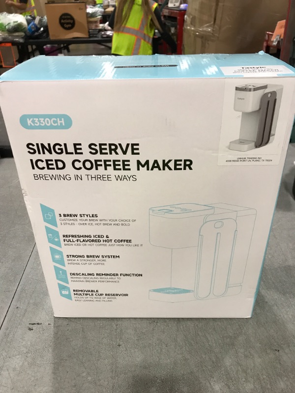 Photo 1 of Tastyle Hot & Iced Coffee Maker with Magnetic K-Pod Organizer (Pods Not Included), Stores 10 Pods, 4-5 Cups Coffee Maker & Single-serve Brewer for K Cup & Grounds, 40oz Removable Water Tank, White