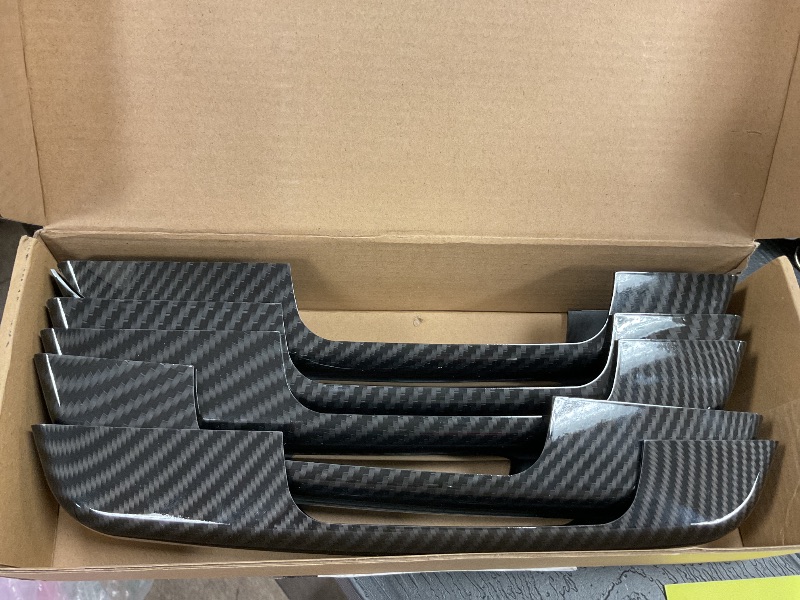 Photo 1 of sukemichi Door Handle Covers Trim Rear Door Tailgate Cover for Ford Bronco Accessories 2021 2022 2023 2024 2025 4 Door - Carbon Fiber, Without Smart Hole