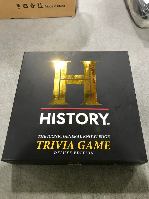 Photo 1 of History Channel Trivia Board Game Deluxe Edition with 80s & 90s Expansion Pack - 2400+ General Knowledge Questions. Super Fun Party Card Game for Adults & Family in The Pursuit of Trivial Knowledge