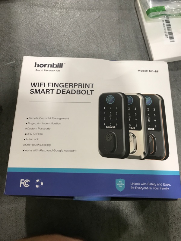 Photo 1 of Wi-Fi Smart Deadbolt Keyless Entry: 9-in-1 Hornbill Smart Lock for Front Door, Smart Deadbolt Lock, Electronic Keypad Code Fingerprint Unlock, Works with Alexa for Home Office Hotel, Satin Nickel