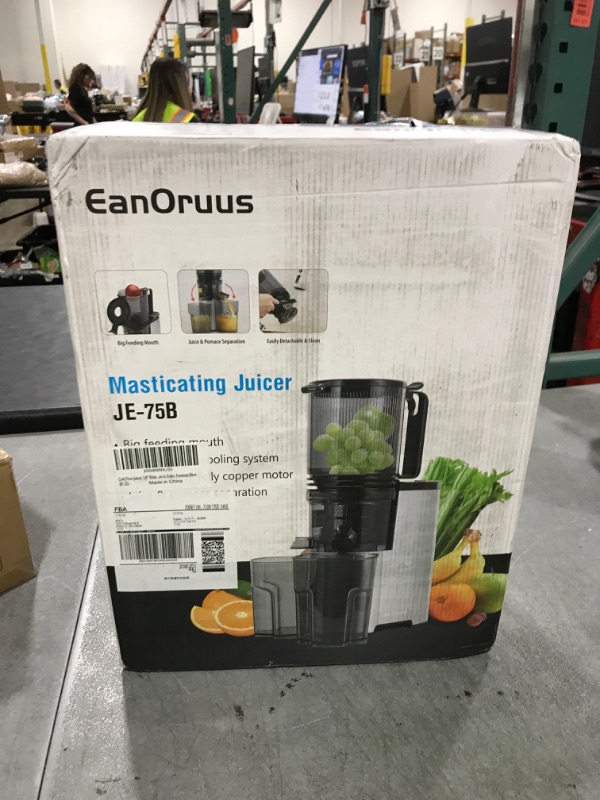 Photo 1 of Cold Press Juicer, 5.3" Wide Feed Chute Juice Extractor Machine with 400W, High Juice Yield, Slow Masticating Juicer for Whole Vegetables & Fruits, Metallic Silver