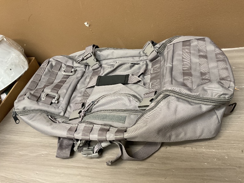 Photo 1 of Hannibal Tactical 65L Large Duffle Bag, 3-in-1 Tactical Backpack MOLLE Pack for Sports, Gym, Outdoor, Grey