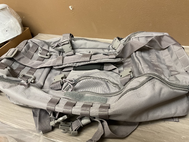 Photo 1 of Hannibal Tactical 65L Large Duffle Bag, 3-in-1 Tactical Backpack MOLLE Pack for Sports, Gym, Outdoor, Grey