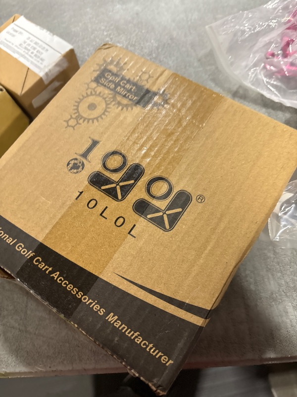 Photo 1 of 10L0L Golf Cart Side Mirrors Compatible with Yamaha Club Car EZ-GO and Others Round or Square Tube Golf Cart Roof Bracket, No-drilling Required