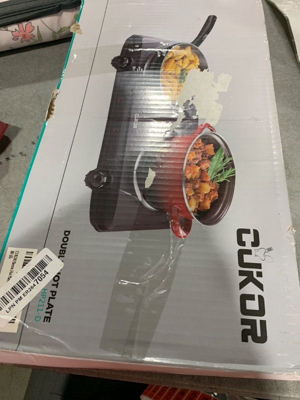 Photo 1 of CUKOR Electric Hot Plate, Double Cast Iron 2 Burner, 1800W Countertop Burner, Dual Electric Stove Burners, Portabel Electric Cooktop, Portabel Double Burner for Cooking