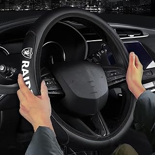 Photo 1 of Sports Leather Steering Wheel Cover for Sports Fans Car Accessories, Universal Size fit for 14-15 Inch All Vehicle Steering Wheel Cover (A)
