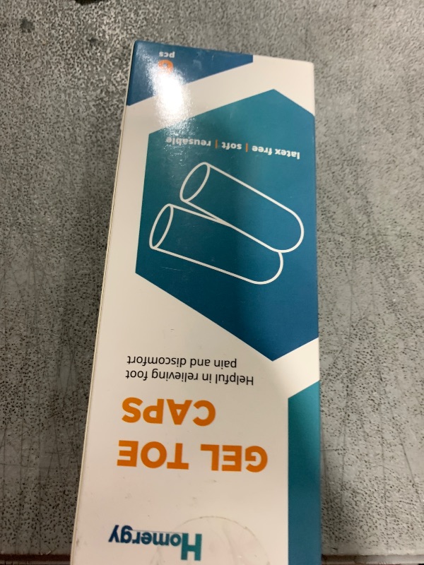 Photo 1 of Homergy Soft Gel Toe Caps with Healing Coconut Oil - 6 Reusable Big Toe Protectors for Ingrown or Missing Toenails, Corns, Calluses & Blister Relief