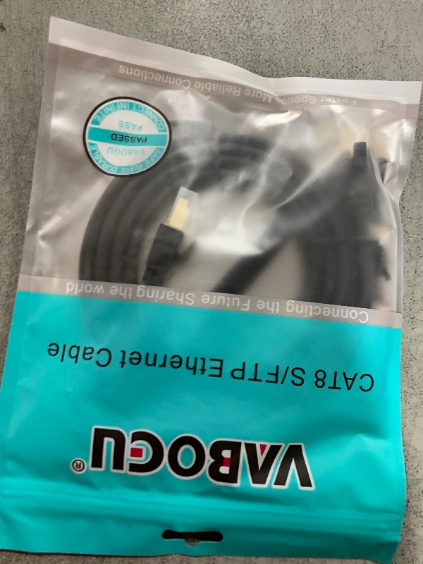 Photo 1 of Vabogu Cat 8 Ethernet Cable, 5ft Heavy Duty High Speed Internet Network Cable, 26AWG, 2000MHz 40Gbps with Gold Plated RJ45 Connectors, Shielded for Indoor & Outdoor Use