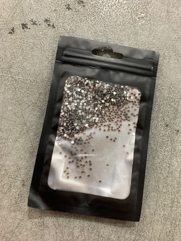 Photo 1 of 3000 Pieces SS6 2mm Flatback Rhinestones Clear Glass Round Gems Crystals for Nail Art DIY Crafts Clothes Shoes Bags ?Dark Coffee?