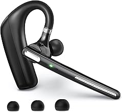 Photo 1 of Kelazola Bluetooth Headset V5.1,Wireless Bluetooth Earpiece with CVC8.0 Dual Mic Noise Cancelling,500mAh Battery for 110H Work Time,Handsfree Earphones for Cell Phones/PC for Business Office/Driving