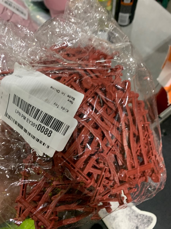 Photo 1 of Zerodeko 100PCS Toys Fence Horse Corral Fencing Accessories, Plastic Garden Fence Toys Farm Animals Horses Figurines, Panels, Paddock, for Boys Girls Kids