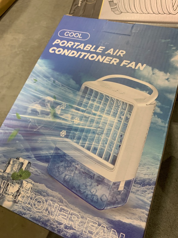 Photo 1 of Mini Air Conditioner Small Air Conditioner Portable Air Conditioners with 1200ml spray/hour 3 Speed Wind & 7 Colorful LED Light Cool Mist &Timer Evaporative Air Cooler for Bedroom/Home/Office